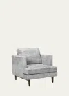 Interlude Home Ayler Chair In Gray Chenille
