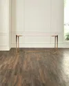 Interlude Home Beaumont Console Table In Travertine, Bronze