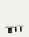 Interlude Home Becket Dining Table In Cliffside Grey, Classic Bronze