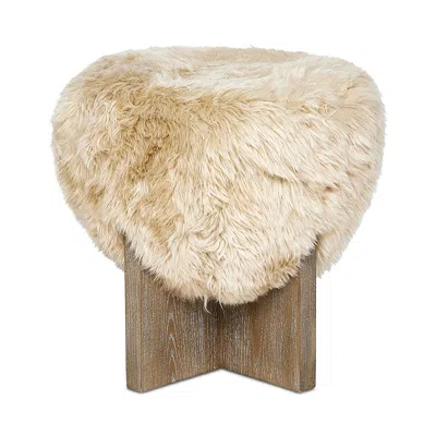 Interlude Home Brooks Stool In Brown