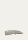 Interlude Home Capri 3-piece Right Chaise Sectional In Storm, Light Grey