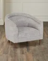 Interlude Home Capri Chair In Gray Chenille