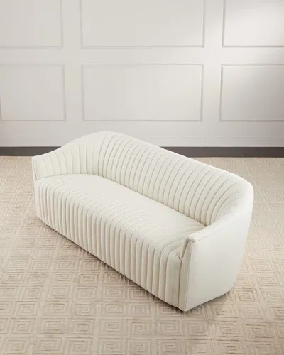 Interlude Home Channel Sofa, 90" In White