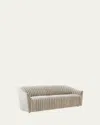 Interlude Home Channel Sofa, 90" In Ecru