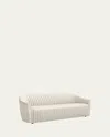 Interlude Home Channel Sofa, 90" In Pearl