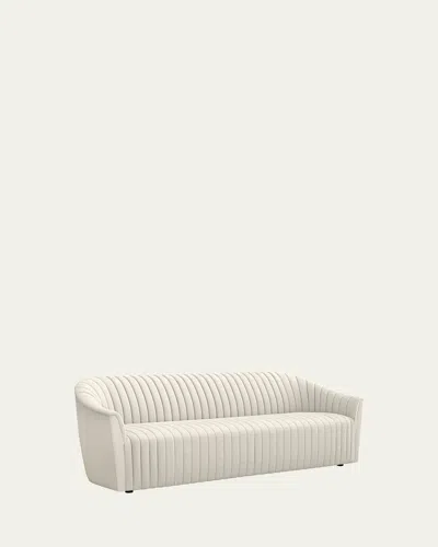 Interlude Home Channel Sofa, 90" In Pearl