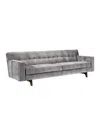 Interlude Home Chelsea Sofa 96" In Gray Velvet