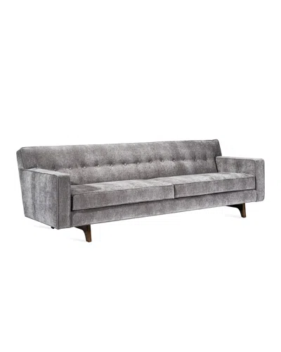 Interlude Home Chelsea Sofa 96" In Gray Velvet