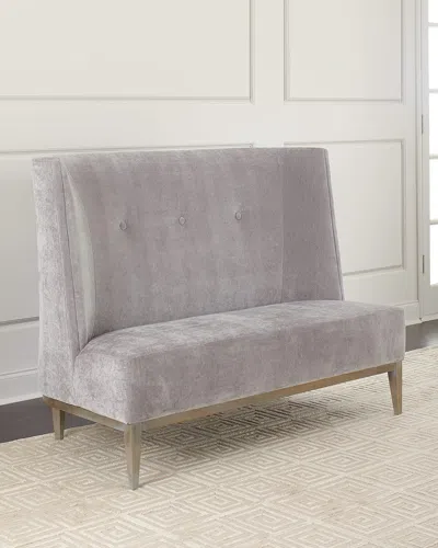Interlude Home Chloe Banquette In Gray Chenille