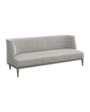 Interlude Home Chloe Sofa 80.5" In Faux Linen Gray