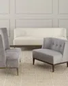 Interlude Home Chloe Sofa 80.5" In Shearling / Cream