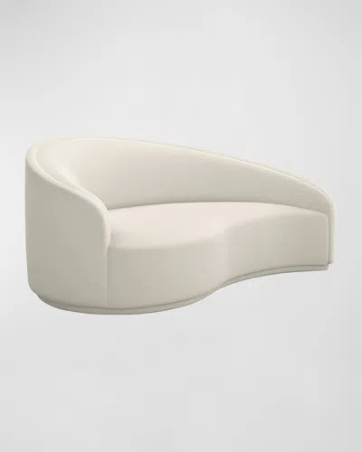 Interlude Home Dana Left Curved Chaise In White
