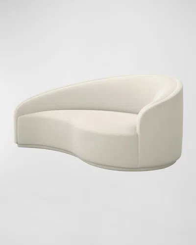 Interlude Home Dana Right Curved Chaise In White