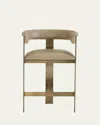 Interlude Home Darcy 27" Counter Stool In Brown