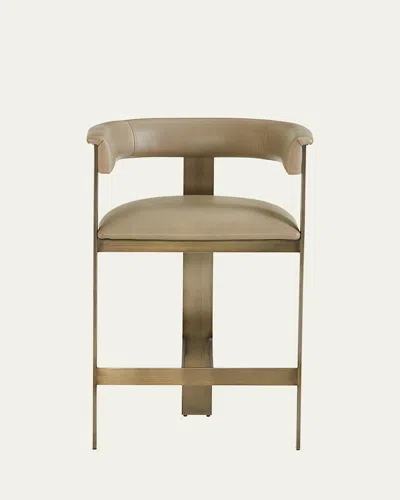 Interlude Home Darcy 27" Counter Stool In Brown