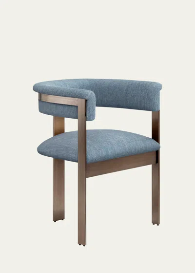 Interlude Home Darcy Dining Chair In Pool, Antique Bro