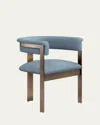 Interlude Home Darcy Dining Chair In Pool, Antique Bronze