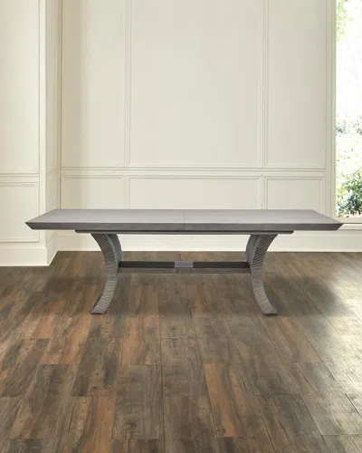 Interlude Home Deefield Dining Table With Leaf In Gray