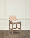 Interlude Home Delray 26" Counter Stool In White Ceruse