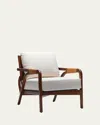 Interlude Home Delray Lounge Chair In Chestnut, Light Chestnut, Natural