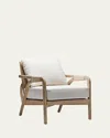 Interlude Home Delray Lounge Chair In White Ceruse, Off White, Natural