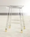 Interlude Home Dyer Acrylic Counter Stool In Clear Acrylic