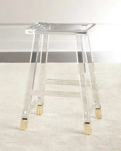 Interlude Home Dyer Acrylic Counter Stool In Clear Acrylic