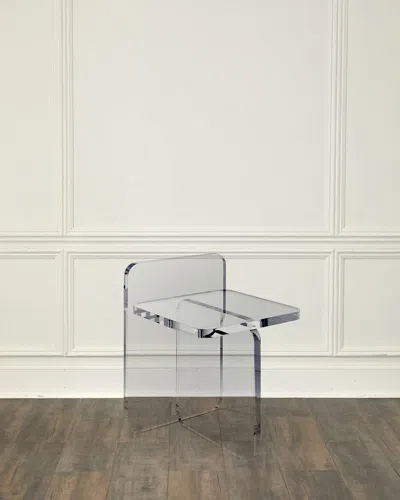 Interlude Home Eden Bedside Table In Transparent