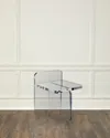 Interlude Home Eden Bedside Table In Clear
