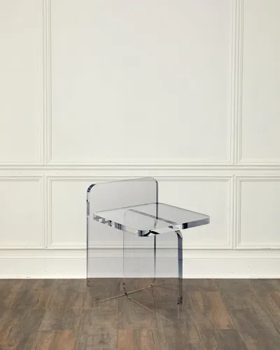 Interlude Home Eden Bedside Table In Clear