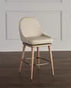 Interlude Home Harper Swivel Counter Stool, 26" In Cream Latte