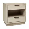 Interlude Home Holmes Bedside Table In Neutral