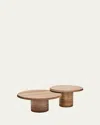 Interlude Home Hunt Bunching Cocktail Tables In Simply Natural, Classic Bronze