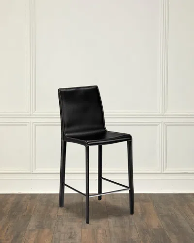 Interlude Home Jada 26" Counter Stool In Black Night