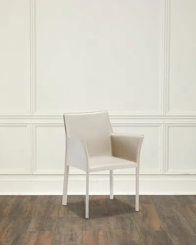 Interlude Home Jada Dining Arm Chair In Mediterranean Sand