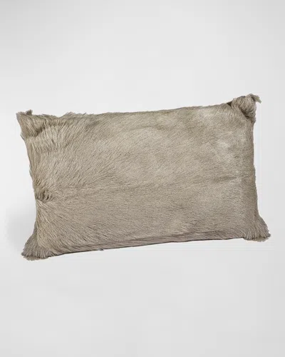 Interlude Home Lambskin Bolster Pillow In Gray