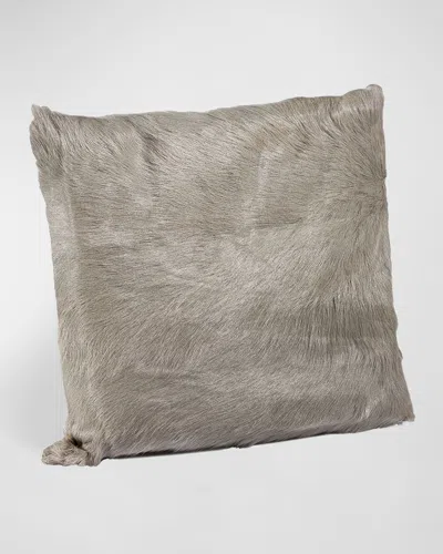Interlude Home Lambskin Square Pillow In Gray