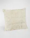 Interlude Home Lambskin Square Pillow In Ivory