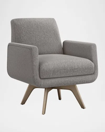 Interlude Home Landon Swivel Chair In Gray