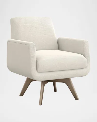 Interlude Home Landon Swivel Chair In Gray