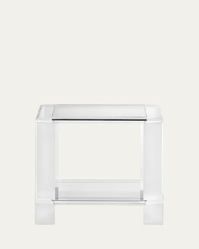 Interlude Home Langston Acrylic Side Table In White