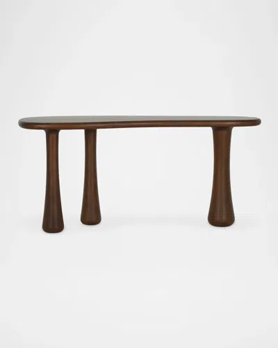 Interlude Home Lark Console Desk In Brown