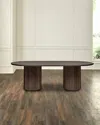 Interlude Home Laurel 94" Oval Dining Table In Mocha