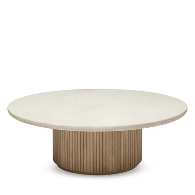 Interlude Home Laurel Round Cocktail Table In Neutral