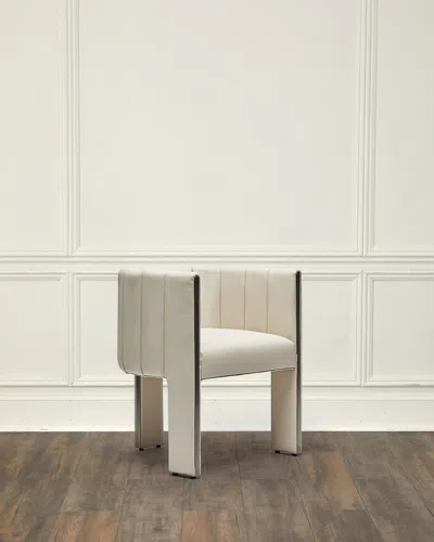 Interlude Home Lenox Barrel-back Chair In White