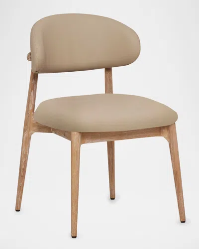 Interlude Home Liam Vegan Leather Dining Side Chair In White
