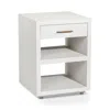Interlude Home Livia Small Bedside Chest In White