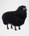 Interlude Home Lucie Baby Sheepskin Bench In Black
