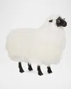 Interlude Home Lucie Baby Sheepskin Bench In White