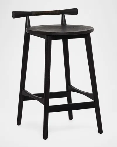 Interlude Home Madeira 26" Counter Stool In Black